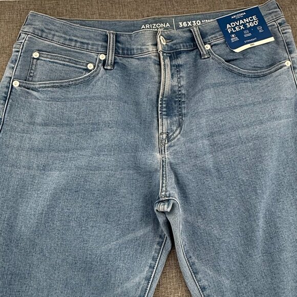 NEW! Mens Arizona Straight Jeans $50 Advance Flex‎ 360 Cotton Blend 36X30 - Picture 5 of 13
